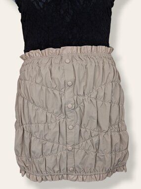Manière de Voir Nude Quilted Skirt